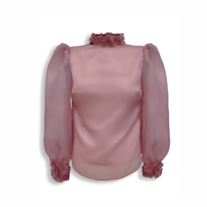Blusa organza de seda