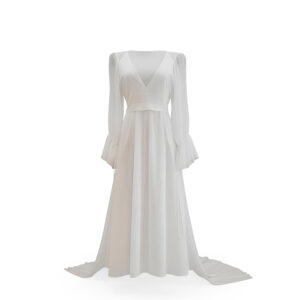 Bolero de novia con cola