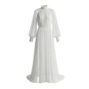 Capa de novia con drapeado